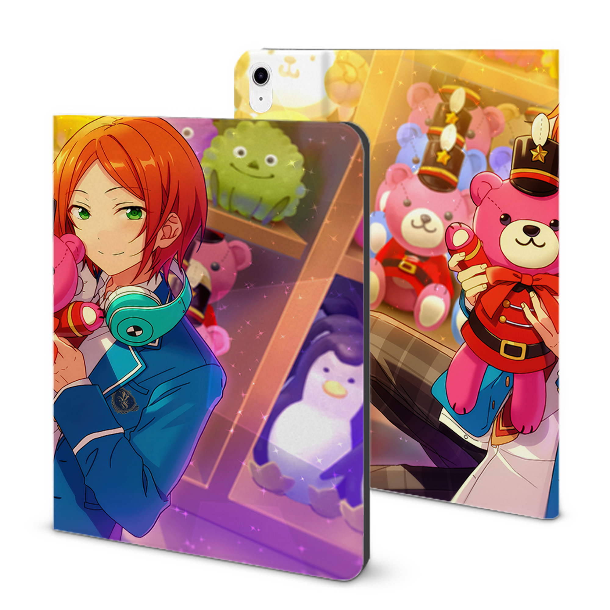 （画像用） あんさんぶるスターズ! Ensemble Stars IPad ケース ブック型 PUレザー TPU 耐衝撃 軽量 薄型 ペン収納なし 全面保護 IPad 各モデル対応